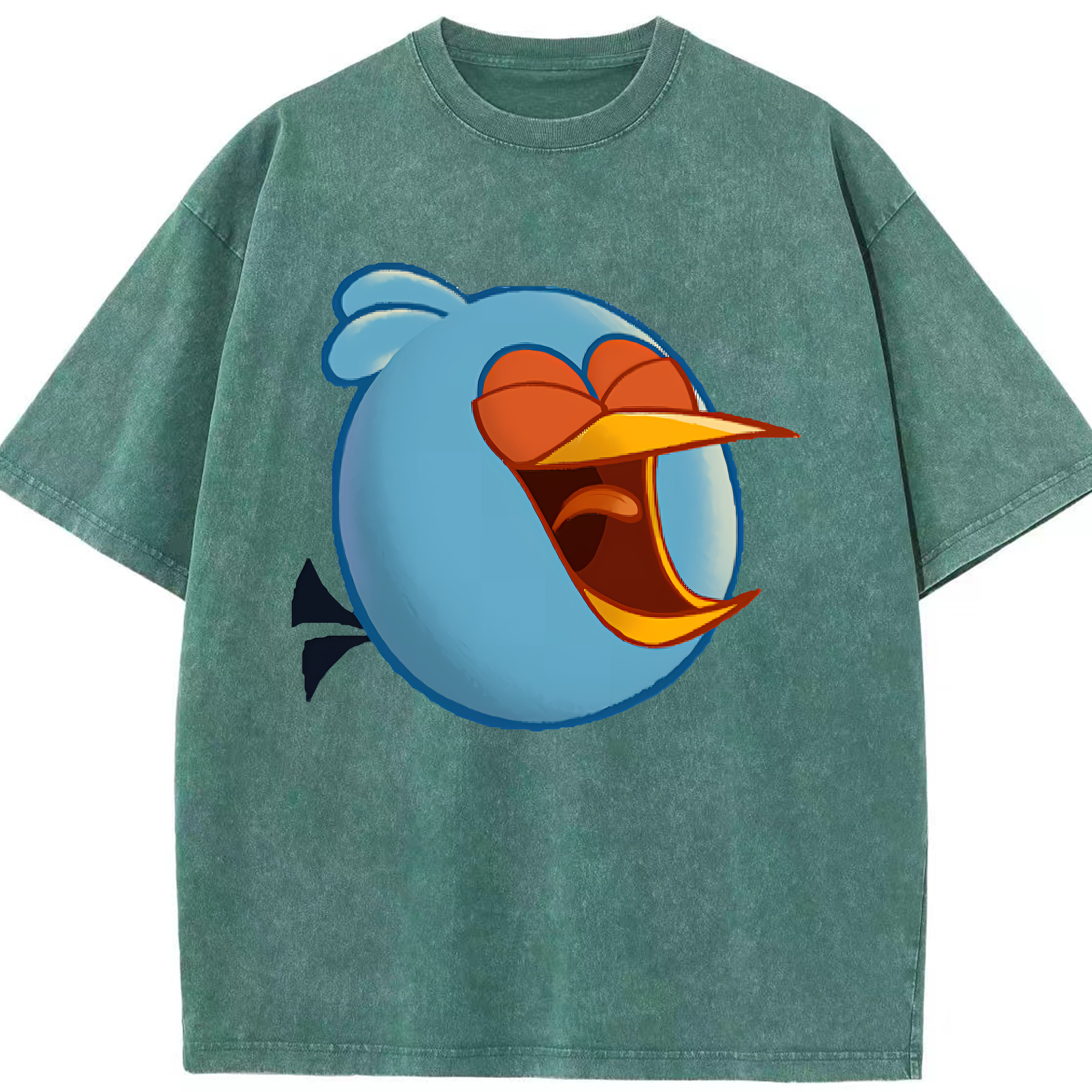 （画像用） Angry Birds アングリーバード 綿100% ヴィンテージ風 半袖Tシャツ（フロントプリント）